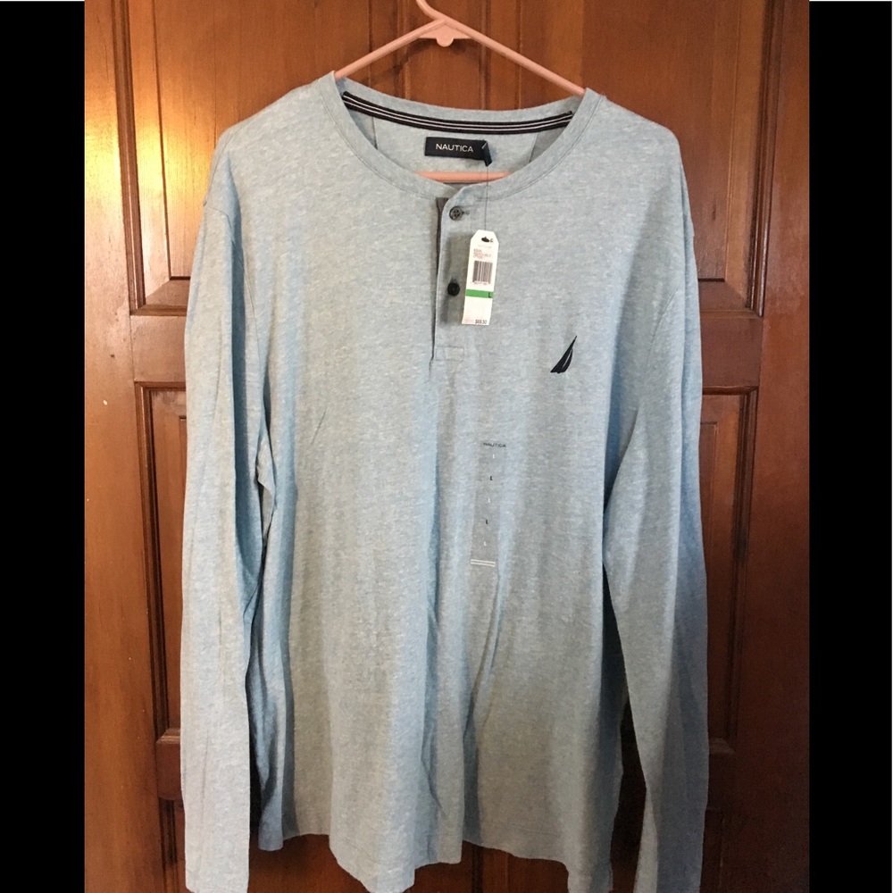 Nautica long sleeve 2 Button up size L